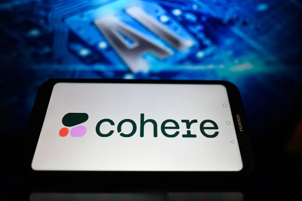 Cohere office signage at the TechCrunch coverage of the Aleph Alpha merger announcement.