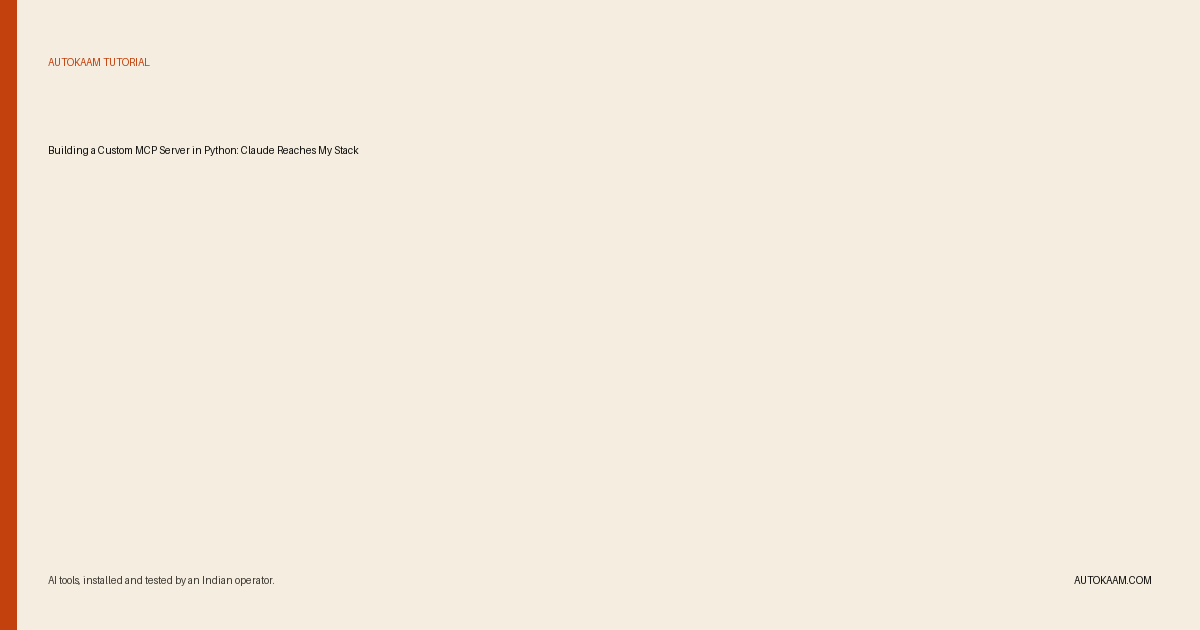 A Python MCP server skeleton in a terminal next to a Claude Code session
