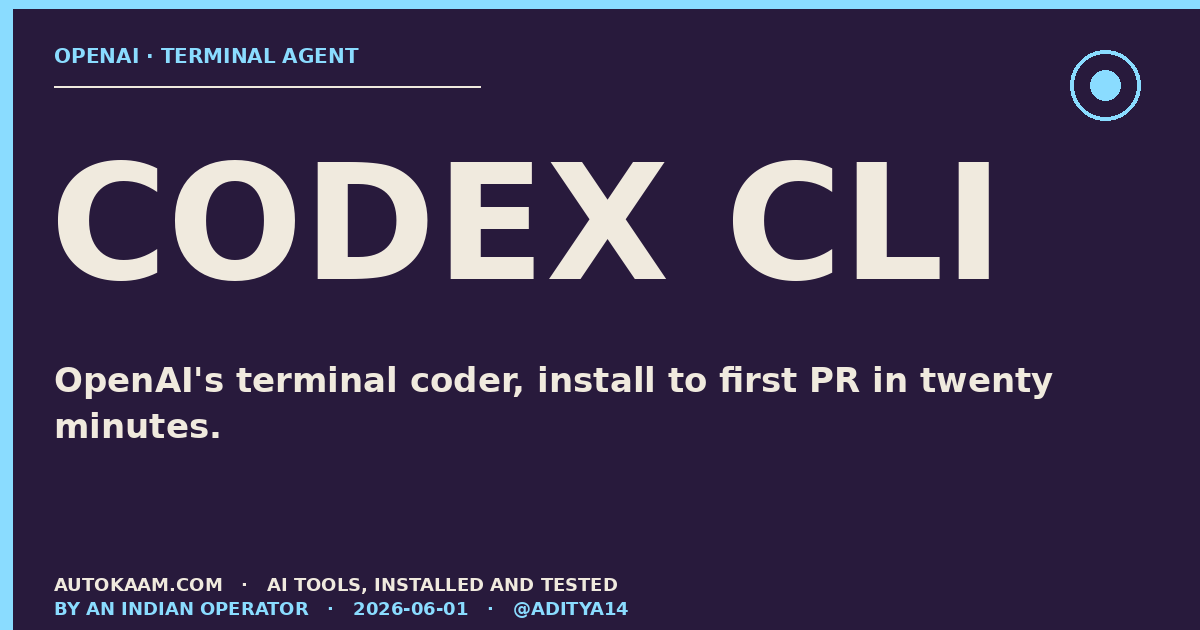 OpenAI Codex CLI agent running in terminal