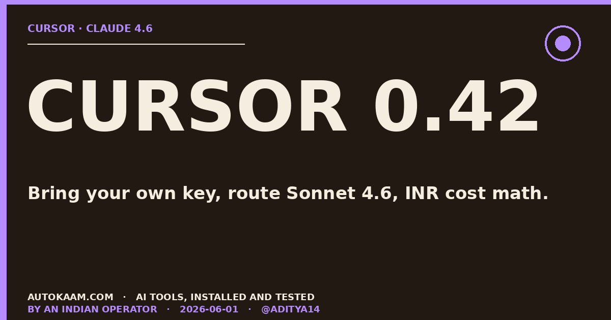 Cursor editor with Claude model selected