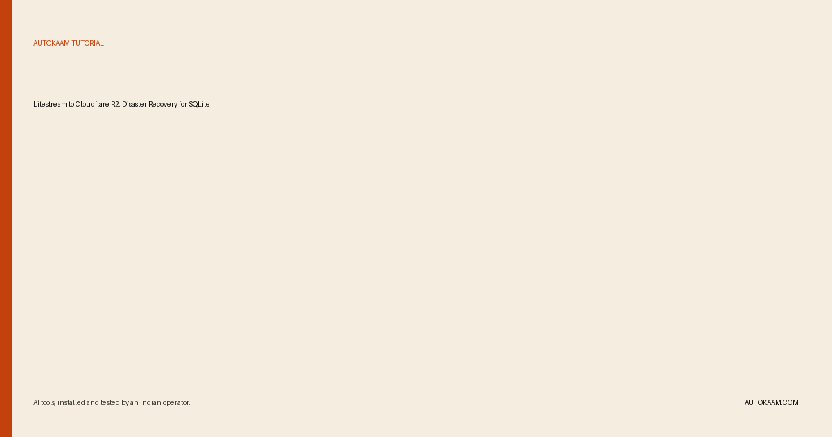 Litestream continuously replicating a PocketBase SQLite database to a Cloudflare R2 bucket