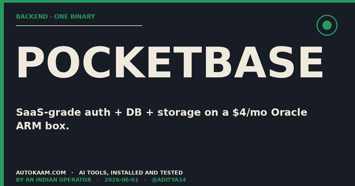 PocketBase admin UI with collections and Claude integration