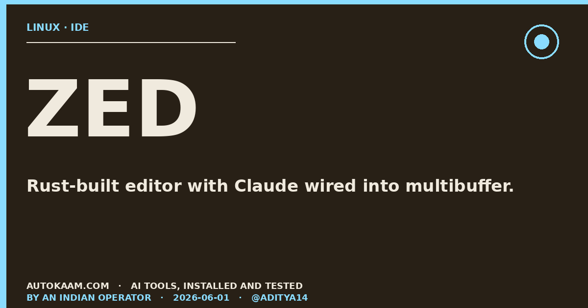 Zed editor running on Ubuntu desktop with AI panel